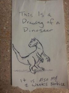 dinosaur resignation